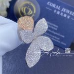 Pasquale bruni giardini segreti flower ring with diamonds 18k rose gold and white gold (3)