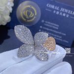 Pasquale bruni giardini segreti flower ring with diamonds 18k rose gold and white gold (5)
