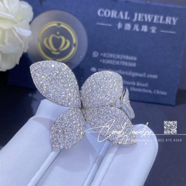 Pasquale bruni giardini segreti ring five leaves medium flower ring coral (1)