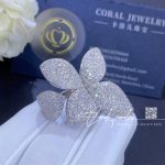 Pasquale bruni giardini segreti ring five leaves medium flower ring coral (2)
