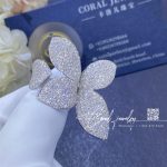 Pasquale bruni giardini segreti ring five leaves medium flower ring coral (4)